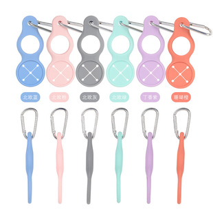 Factory Direct Sales Outdoor Water Bottle Buckle Beverage Water Bottle Buckle Portable Water Bottle Buckle Silicone Multifunctional Ribbon Buckle