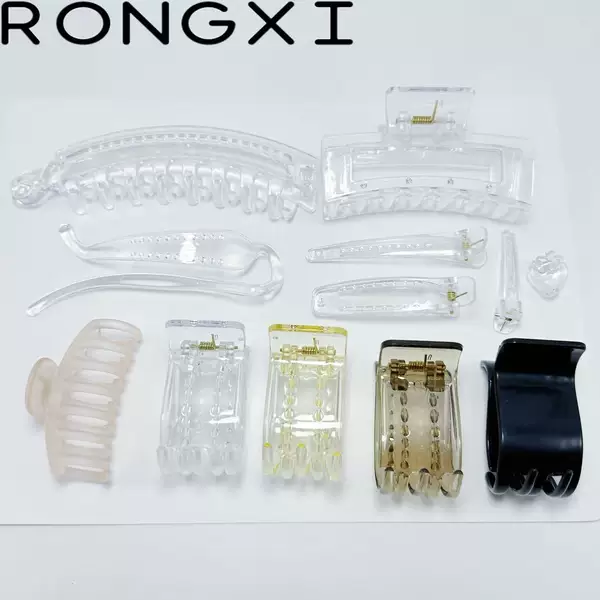 Various Shapes of Plastic Clips, Simple and Versatile Hair Clips, Transparent Hair Accessories, Jelly Diy, High-End Elegant Commuter Style