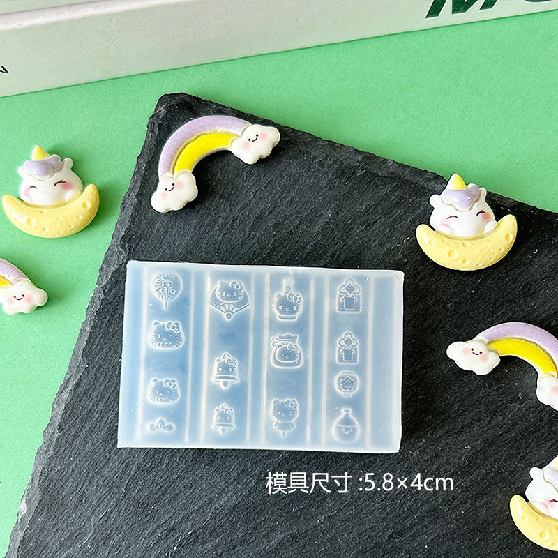 漫画リラックマかわいい子羊高透明ネイルアートデコレーションシリコーン型 DIY 接着剤 UV 接着剤型フラット交換モデル|undefined