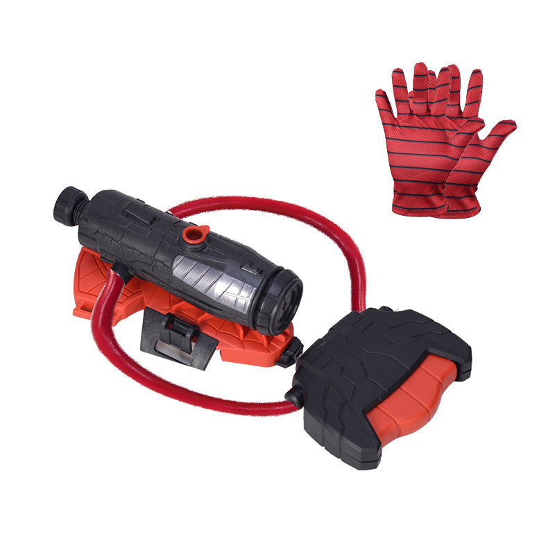 Cross Border Spider wrist launcher manual press continuous squirt gun children's wearable spider gloves splashing toy