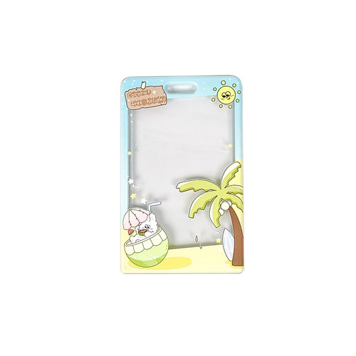 Cartoon cute student card holder, transparent document holder, non-magnetic meal card, work permit, bus card holder, protection