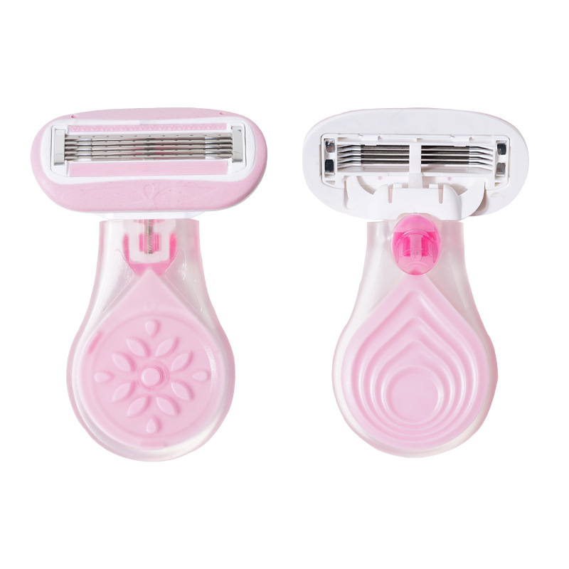 A large number of women's five-layer manual hair removal razors for private parts, armpits, and leg hair removal razors