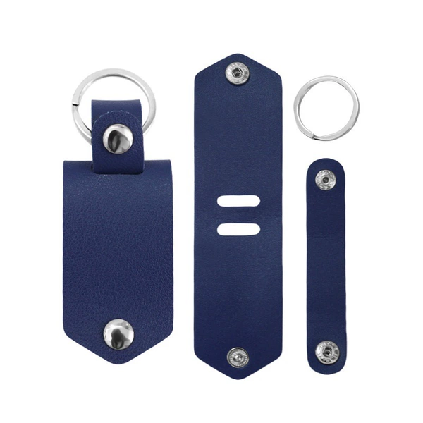 Navy blue leather case
