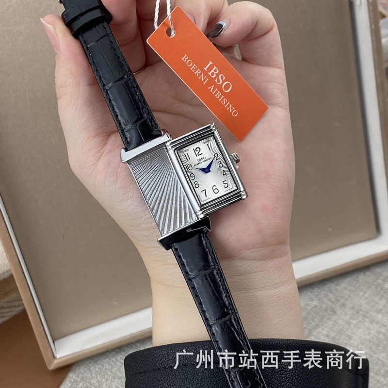 Manufacturer Ibso Women's Watch Live Broadcast Hot-Selling Model Leather Strap Women's Watch with Digital Scale, Stylish and Fashionable Quartz 2686L