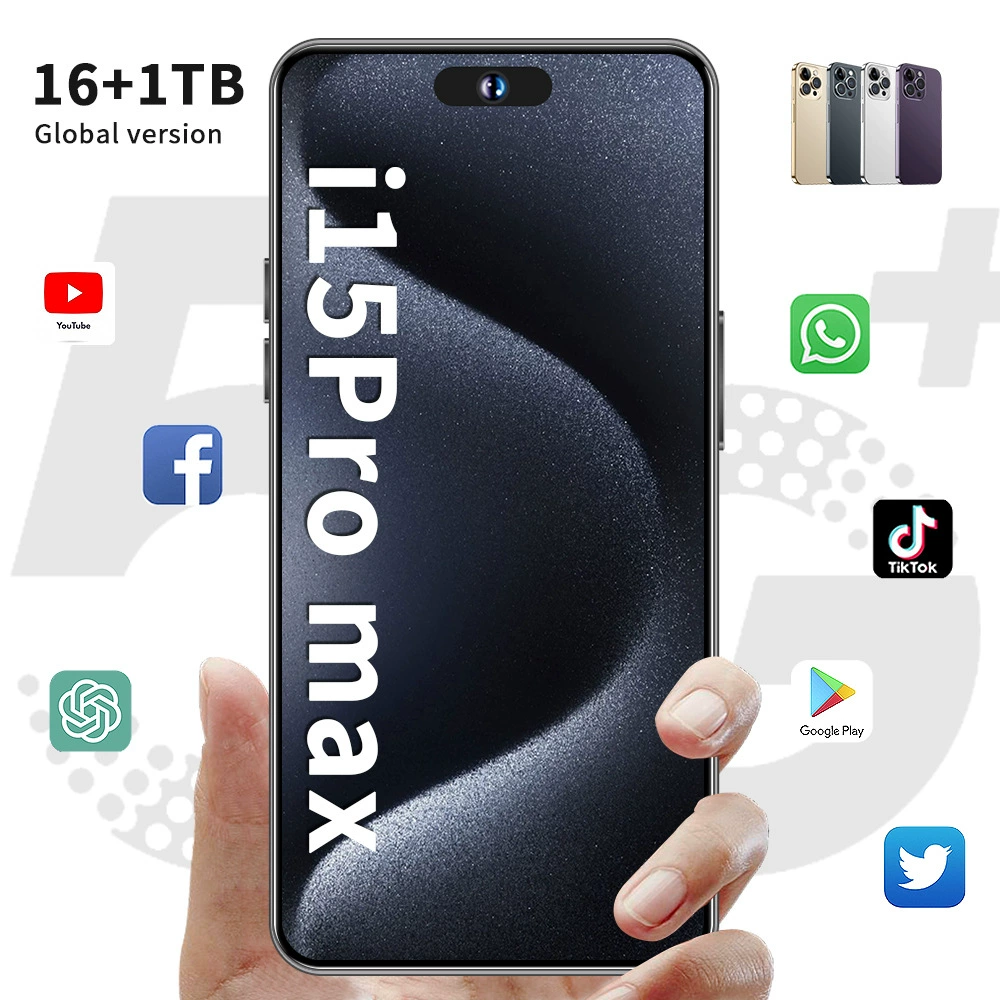 (Cross-border trading) смартфон, 4G, intel core i15, 15promax, (Физические), широкий экран, 6.8 дюйма