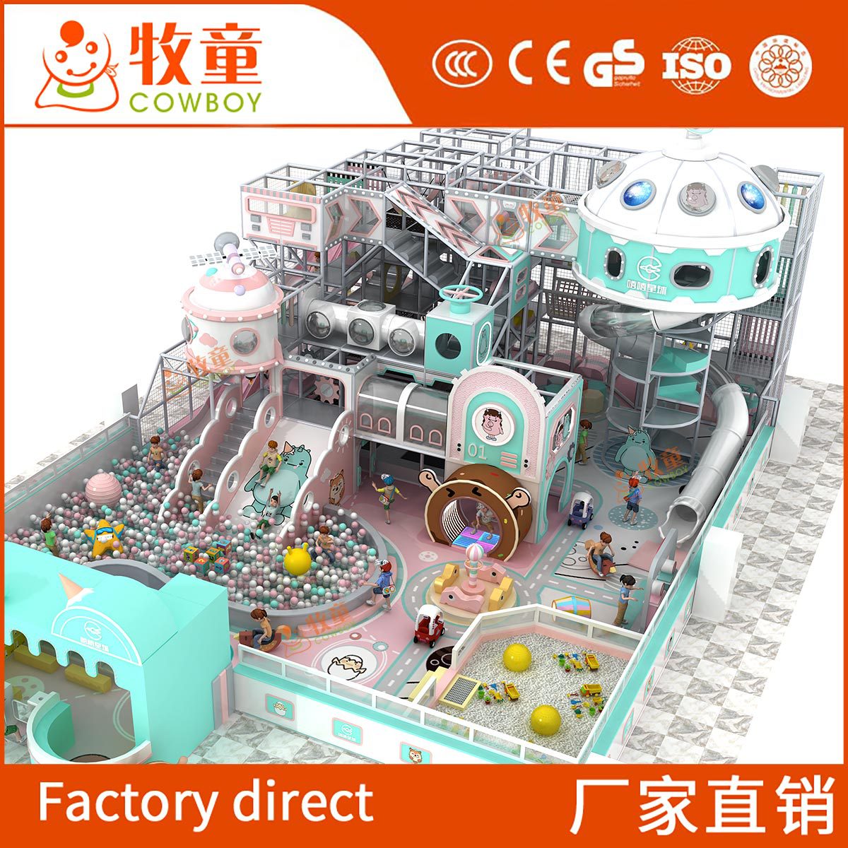 Interior travieso Castillo instalaciones de entretenimiento padre-hijo restaurante océano bola diapositiva Parque parque infantil fabricante de equipos de juegos