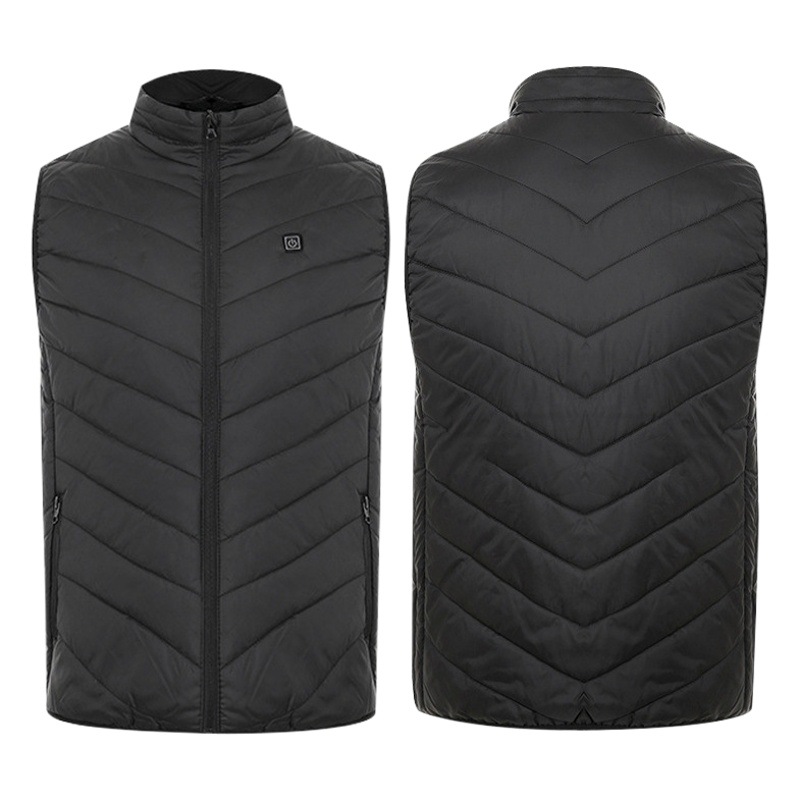 Invierno al aire libre calentamiento calentamiento inteligente chaleco de calentamiento nueve regiones calentamiento de algodón grueso chaleco de calentamiento eléctrico al por mayor