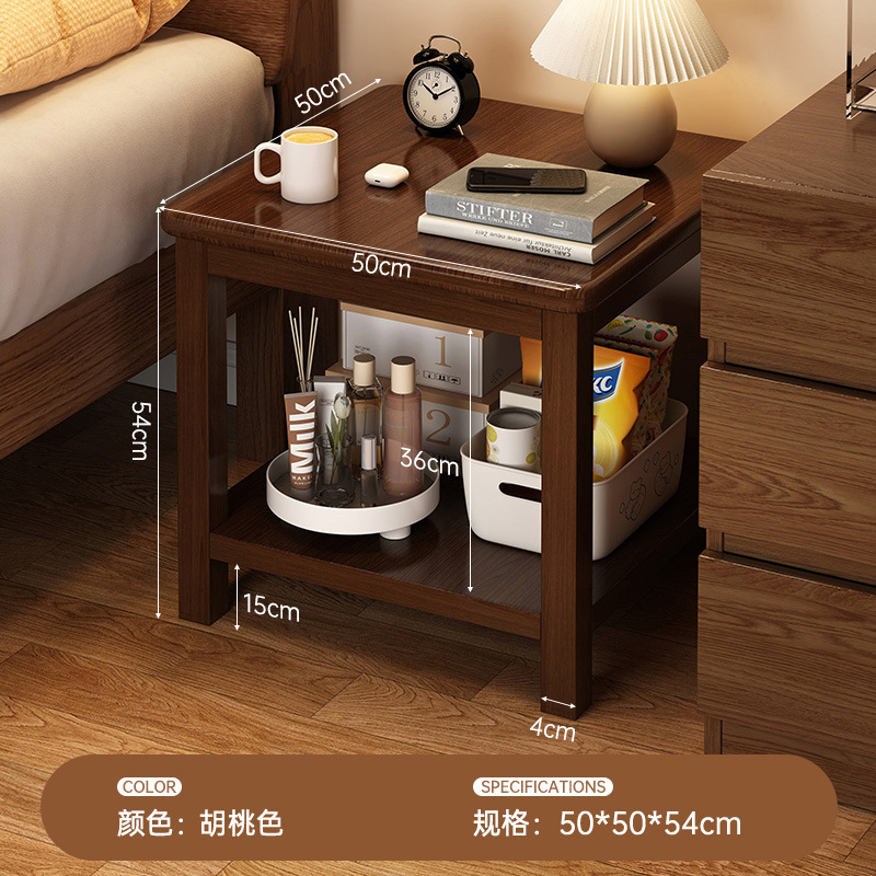 Mesa de cabecera de madera sólida pequeña habitación doméstica simple gabinete de almacenamiento de cabecera de cama moderna simple y creativa estante de cabecera de cama