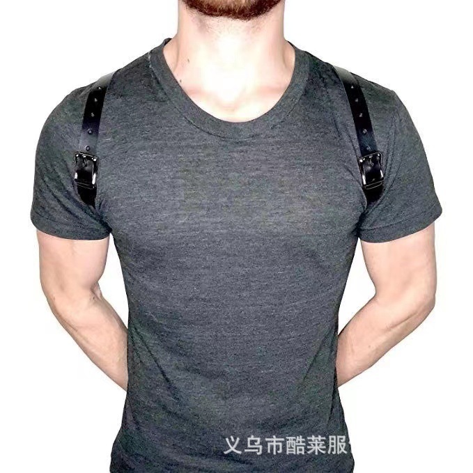 Europa y Estados Unidos transfronterizos cuero amplio amor bondage correa de ropa remaches hombres negocios hegemónico ocio JJ anillo tendencia universal