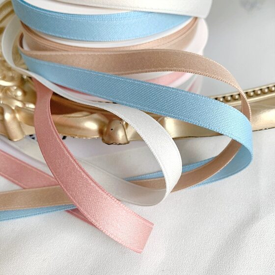 South Korea Double-sided 1cm Polyester Cotton Ribbon Handmade DIY Gift Box Matte Cotton Hair Ornaments Bow Ribbon Garment Accessories