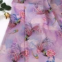 香云纱印花薄款浅紫色印花布