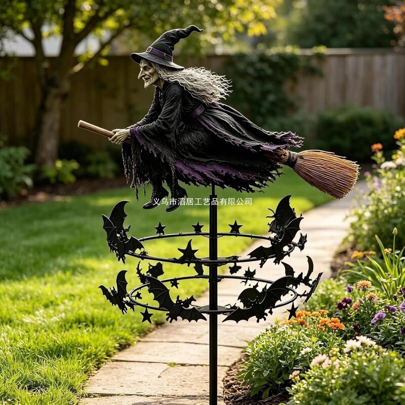Cross-Border Amazon New Cute New Home Decor Witch Garden Wind Spinner Witch Garden Windmill Cross-Border Amazon New Cute New Home Decor Witch Garden Wind Spinner Witch Garden Windmill