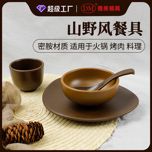 Customized Mountain Style Melamine Tableware, Creative Hot Pot Tableware, Internet Celebrity Restaurant, Hotel Commercial Melamine Tableware