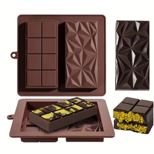 Dubai Chocolate Mold Chocolate Bar Rectangular Chocolate Grinder Pistachio Bar Filling Bar Mold