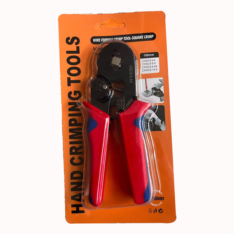 管型端子压线钳电工专用四边冷压针型铜鼻子线鼻子接线端子压线钳