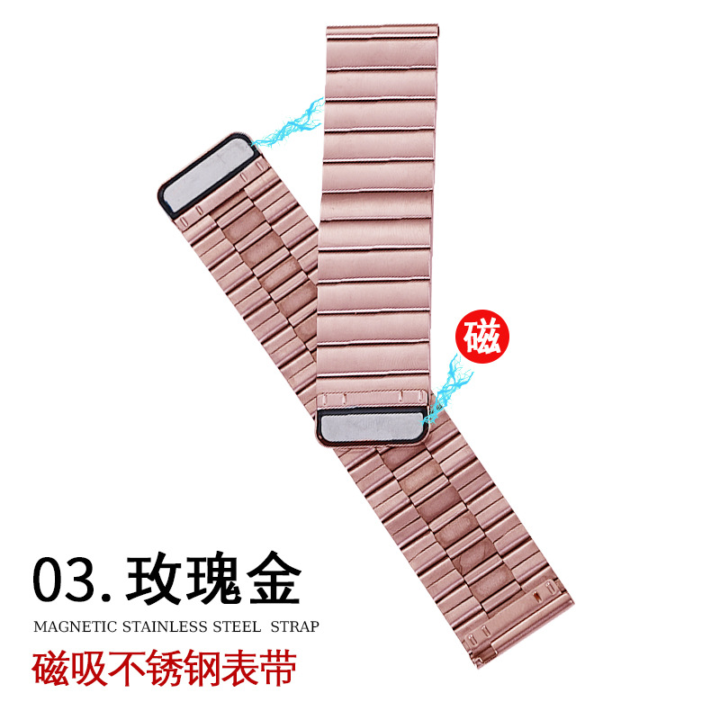 Suitable for apple watch strap, iwatch stainless steel magnetic strap, apple watch 89SE, Samsung Huawei gt undefined