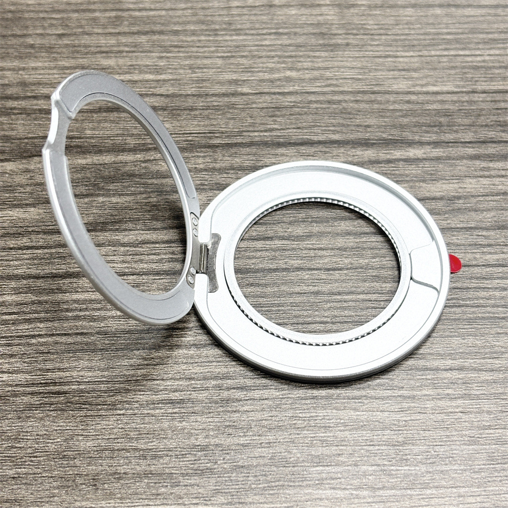 Q8 Ultrafino 2,8mm atracción magnética 360 hebilla de anillo giratorio soporte para teléfono móvil escritorio soporte perezoso hueco con sonido