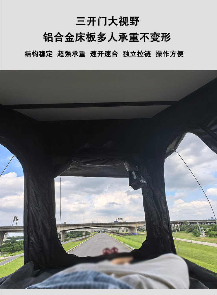 New Cross-Border Aluminum Alloy Roof Tent, Triangular Outdoor Self-Driving Travel Fully Automatic Off-Road Rainproof Car Tent
