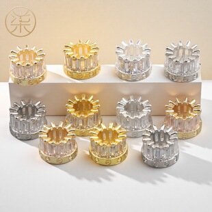 18K�~僽�߱�ɫ��ʯ��������X݆����diy�ֹ���朴����Ʒ���