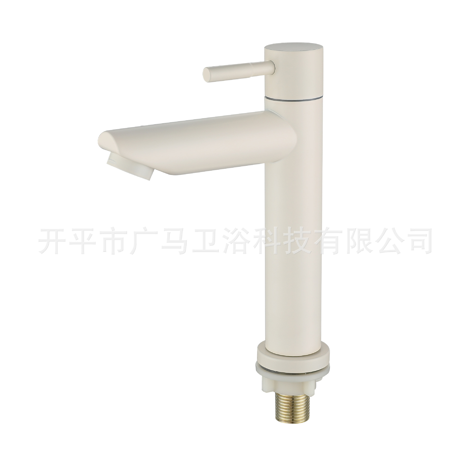 sus304 brushed gold single cold washbasin faucet, stainless steel bathroom countertop faucet, 4-inch interface pvd art undefined
