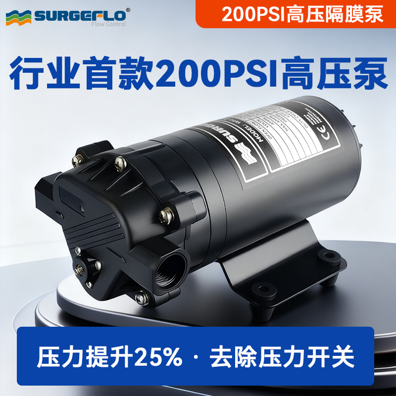 200Psi高压力喷雾化水泵小型14公斤洗车增压可乐咖啡机地暖冲洗泵