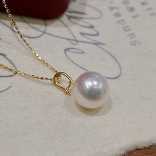 18K Gold Accessories, Universal Buckle, Versatile Necklace, Reference Beads 9-10mm, Accessories Do Not Include Beads