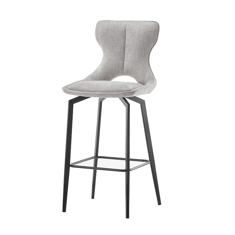Silla de bar nórdica moderna y simple, silla de bar giratoria de lujo, silla de bar de alta calidad, taburete de recepción, silla de bar image 3