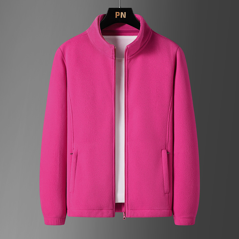 Abrigo de Cachemira chaqueta de lana para hombres y mujeres Otoño e Invierno collar de pie engrosado suéter de punto con forro polar abrigo polar ropa de hombre