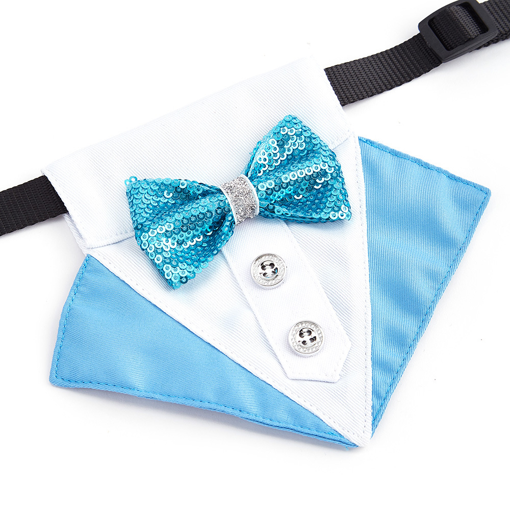Nuevos productos transfronterizos mascotas guapo trajes británicos toallas triangulares pañuelas arco para mascotas collar bufandas perros y gatos