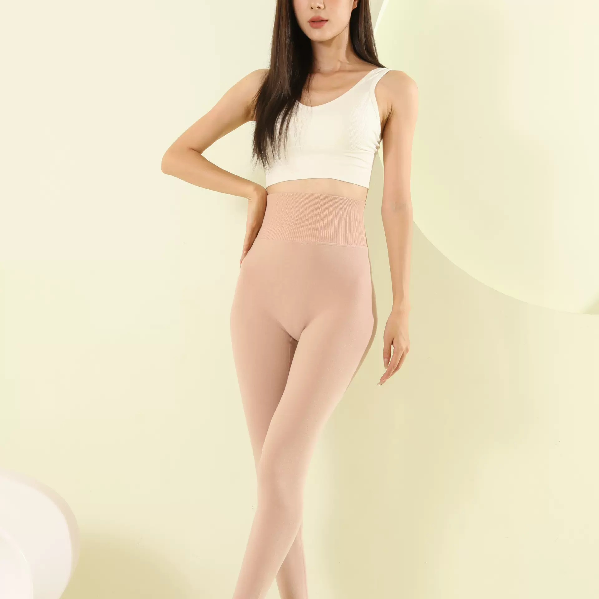 羽绒蚕丝打底裤女秋冬高腰收腹裤显瘦提臀外穿保暖裤桑蚕丝羽绒