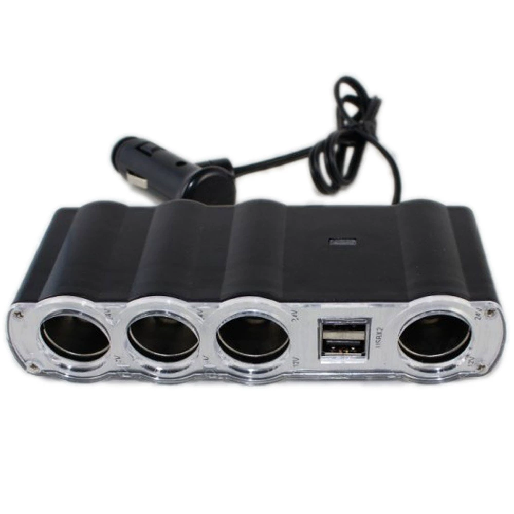 Автомобильный прикуриватель от одного до четырех WF-4008 автомобильное зарядное устройство с двумя портами USB от одного до четырех прикуривателя