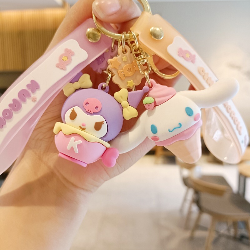 漫画のサンリオのデザートのキーホルダーのお菓子のクロミの美楽ティkt猫の公仔のかばんのペンダントの車のキーチェーン|undefined