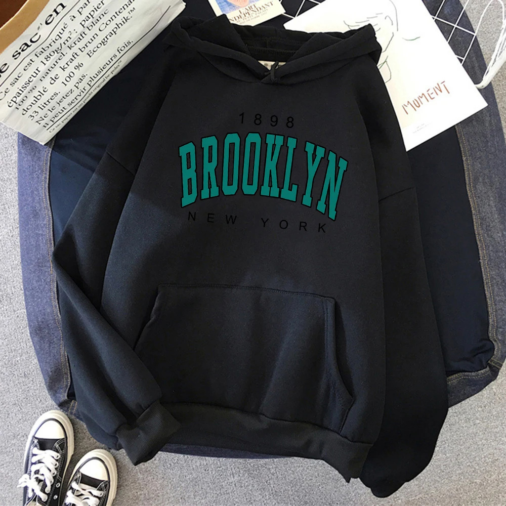 Autumn Brooklyn Hooded Sweater Men's Fashion Hoodie Men Hip