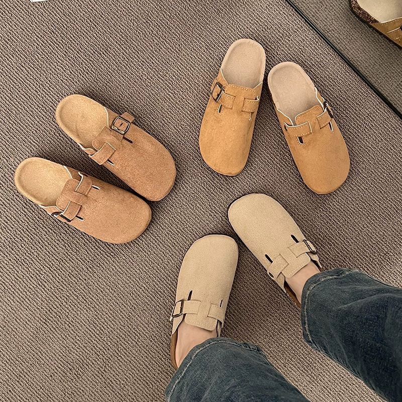 Женская обувь Birkenstock, повседневные плоские слипоны-мюли, закрытый носок, противоскользящие, 36–40