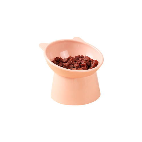 Factory Direct Selling Nordic Style Plastic Tall Leg Cat Bowl Pet Food Bowl for Cats and Dogs, Slanted Mouth Neck Protection Anti-Toppling Cat Water Bowl Pet Bowl