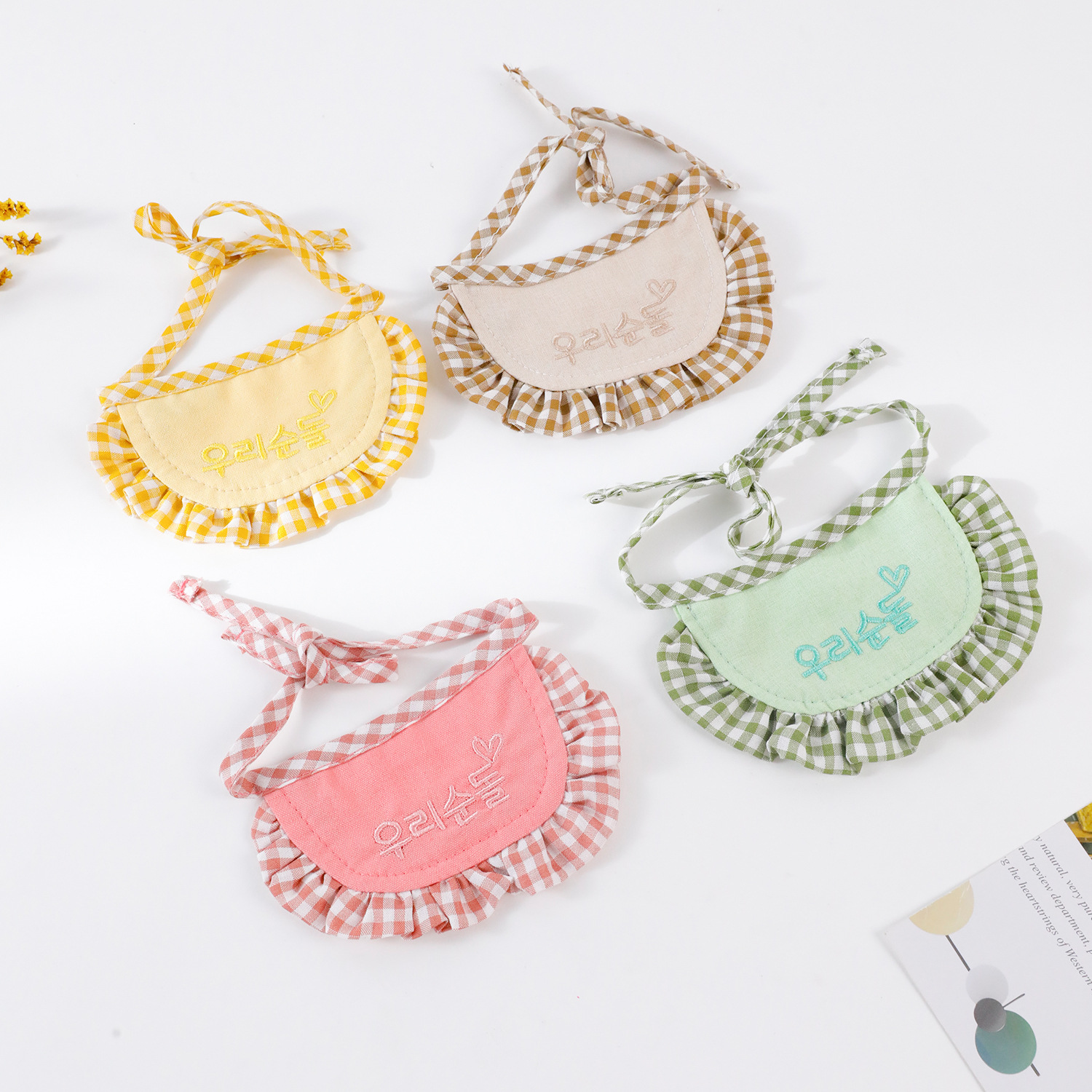 Toallas de saliva para mascotas ins babero para perros y gatos coreanos babero para saliva babero para cachorros babero para mascotas babero para gatos