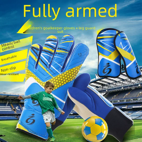 Children's Goalkeeper Gloves for Primary and Secondary School Students, Youth Football Training Goalkeeper Gloves, Breathable and Non-Slip, Factory Wholesale