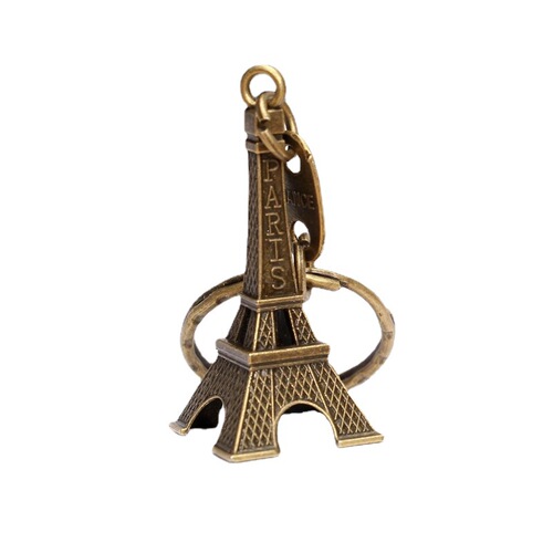Zakka vintage Paris Eiffel Tower key chain, tower pendant, key ring small gift factory direct sale