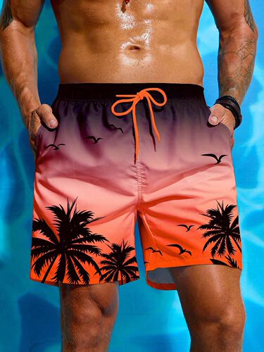 Summer New Men's Short Shorts 3D Digital Printing Hawaiian Trendy Fashion Versatile Casual Comfortable