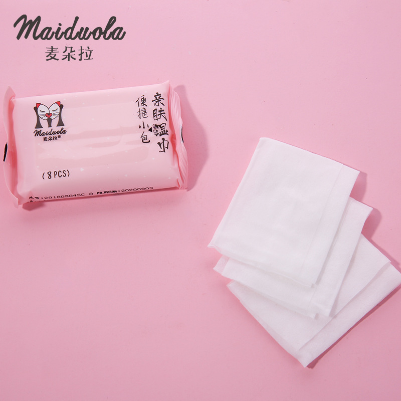 Maidola toallitas húmedas amigables con la piel embalaje grande 10 embalaje Portátil Bolsa pequeña toallitas húmedas para mujeres y bebés disponibles engrosadas al por mayor