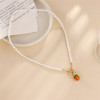 Accessory, cute small design necklace from pearl, light luxury style, Japanese and Korean