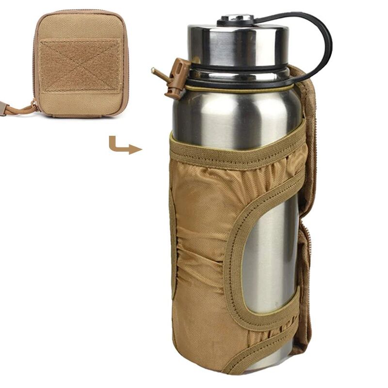Wolf Tongda Edc Water Kettle Cosmetics Bag with Belt Invisible Water Cup Storage Bag Elastic Elastic Folded Water Cup Accessory Bag
