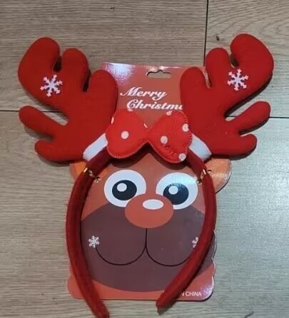 クリスマスフォレストスタイルの女性用鹿の角ヘッドバンド、サンタクロースのヘアピン、ヘッドバンド、ホリデードレスアップギフト、ヘッドバンド、ヘアアクセサリー、ヘッドバンド|undefined