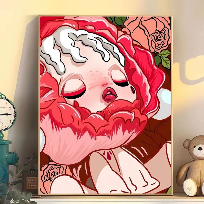 バブルマート漫画デジタル油絵 diy 着色子供の手描き充填風景デジタル油絵装飾クロスボーダー|undefined