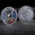 现货批发 外贸纪念币 四大神兽纪念币立体彩印浮雕金属纪念币礼品