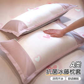 2025新款冰丝枕套单个家用枕头套48x74cm枕芯学生宿舍内胆套夏季
