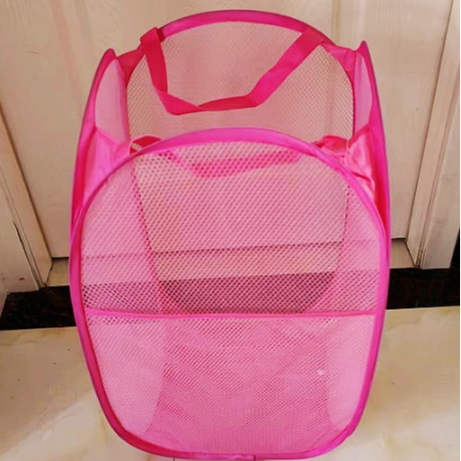 Cesta de lavandería plegable grande con cesta de lavandería de malla portátil cesta de almacenamiento de juguetes de lavandería doméstica al por mayor transfronteriza