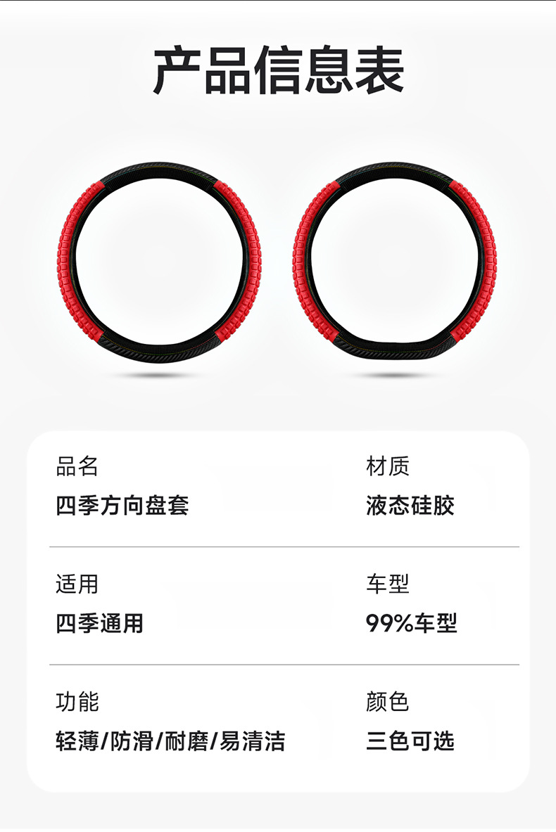 Cross-border car steering wheel cover, breathable, sweat-absorbent, non-slip, and wear-resistant, designed for trucks