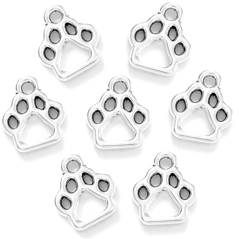 1 Piece Alloy Paw Print Pendant display picture 3