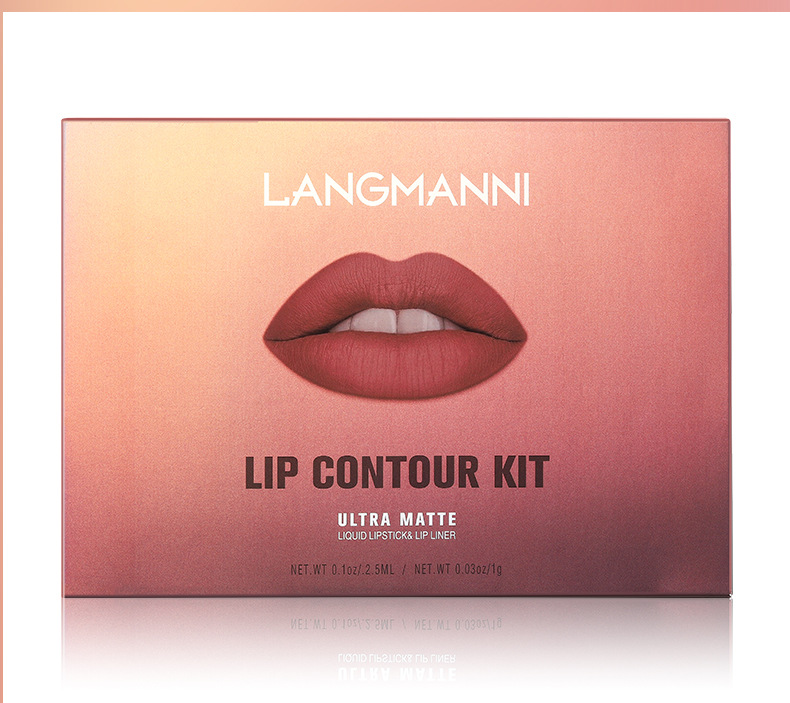 Langmanni 6+6 Matte Lip Gloss and Lip Liner Pen Set of 12 pieces Matte Lip Gloss Gift Box Set undefined